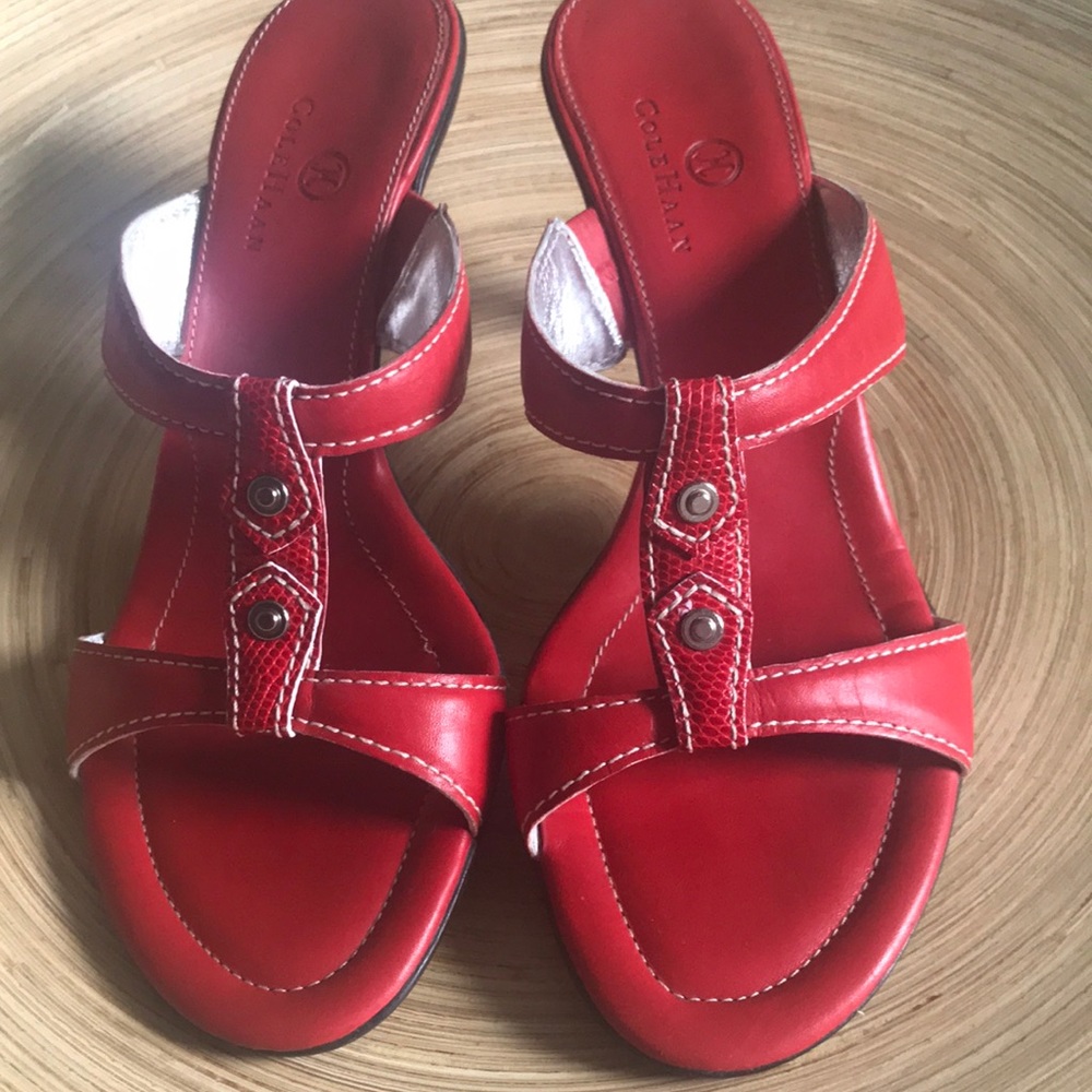 COPY - Cole Haan sandals, sexy red,  leather, SIZE 8.5